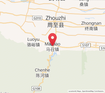 Map of Mazhaozhen, Shaanxi