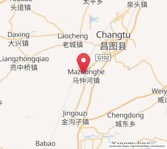 Map of Mazhonghe, Liaoning