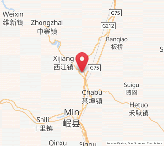 Map of Meichuan Zhen, Gansu