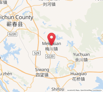 Map of Meichuan, Hubei