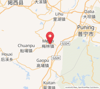 Map of Meilin, Guangdong