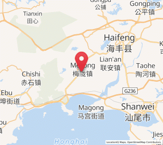 Map of Meilong, Guangdong