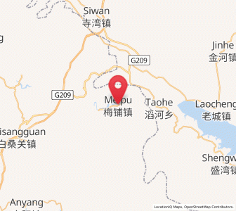 Map of Meipu, Hubei