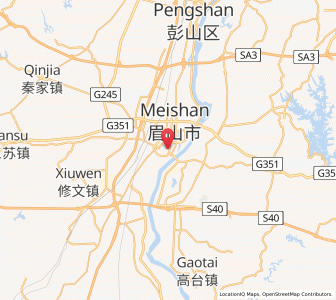 Map of Meishan, Sichuan