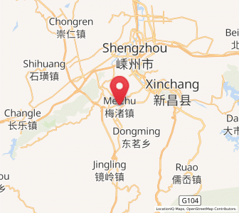 Map of Meizhu, Zhejiang