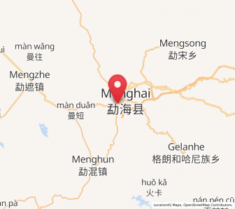 Map of Menghai, Yunnan