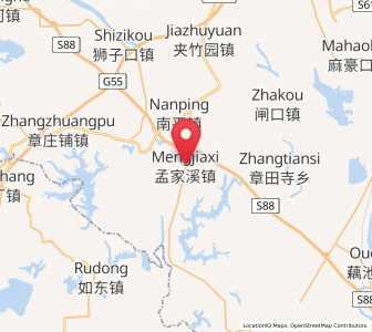 Map of Mengjiaxi, Hubei