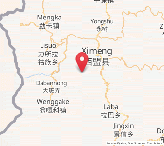 Map of Mengsuo, Yunnan