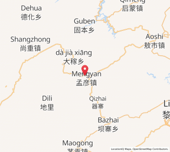 Map of Mengyan, Guizhou