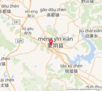 Map of Mengyin, Shandong