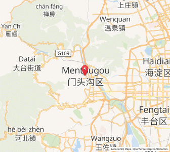 Map of Mentougou, Beijing