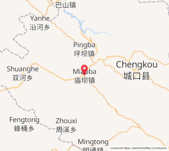 Map of Miaoba, Chongqing