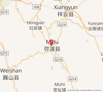 Map of Micheng, Yunnan