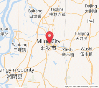 Map of Miluo Chengguanzhen, Hunan