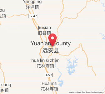 Map of Mingfeng, Hubei