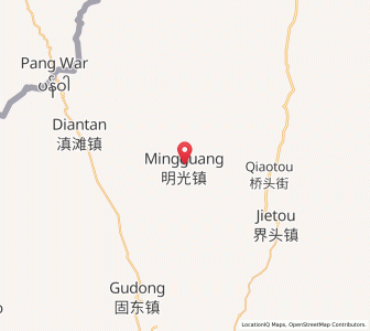 Map of Mingguang, Yunnan