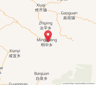 Map of Mingzhong, Chongqing