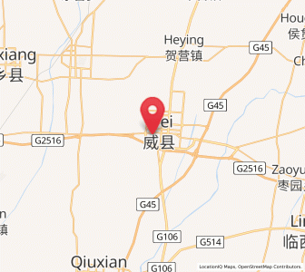 Map of Mingzhou, Hebei