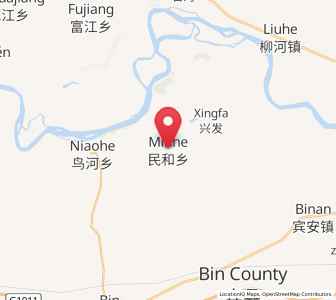 Map of Minhe, Heilongjiang