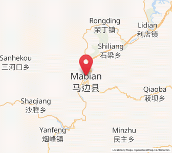 Map of Minjian, Sichuan