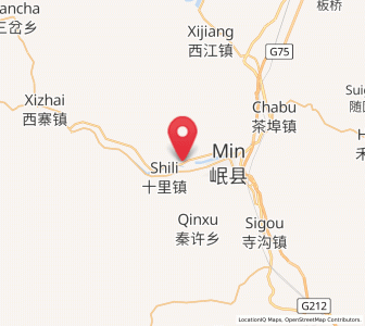 Map of Minshan, Gansu
