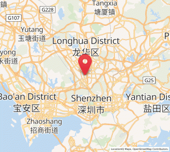 Map of Minzhi, Guangdong