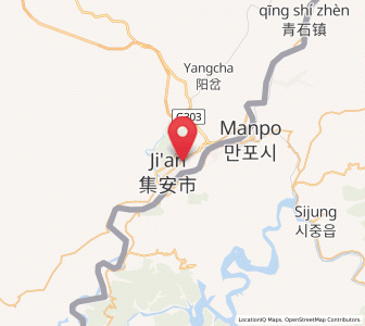 Map of Minzhu, Jilin