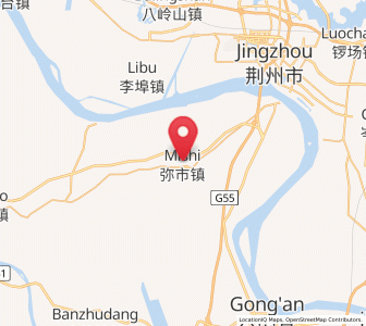 Map of Mishi, Hubei