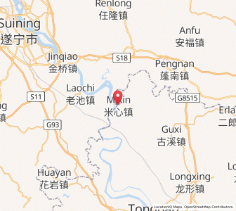 Map of Mixin, Chongqing