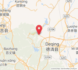 Map of Moganshan, Zhejiang