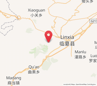 Map of Monigou, Gansu