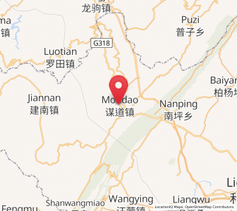 Map of Moudao, Hubei