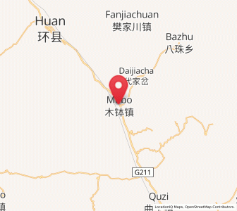 Map of Mubo, Gansu