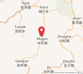 Map of Mugan, Yunnan
