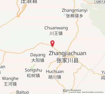 Map of Muhe, Gansu