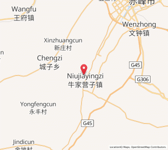Map of Mujiayingzi, Inner Mongolia
