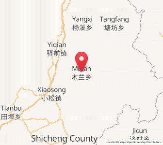 Map of Mulan, Jiangxi