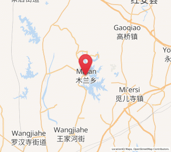 Map of Mulan, Hubei