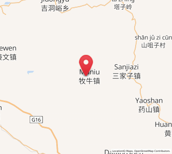 Map of Muniu, Liaoning