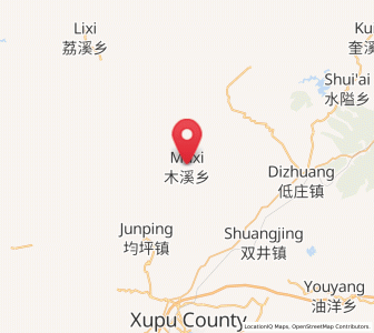 Map of Muxi, Hunan