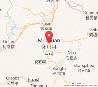 Map of Muxi, Sichuan