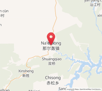 Map of Na’erhong, Jilin