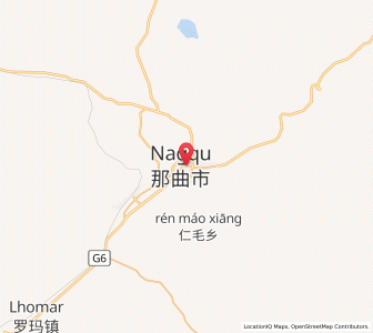 Map of Nagqu, Tibet