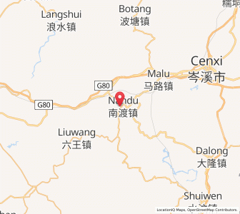 Map of Nandu, Guangxi