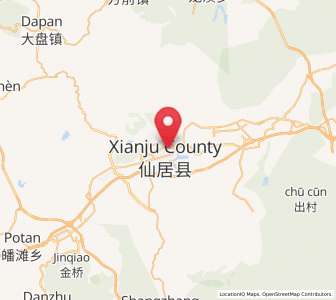 Map of Nanfeng, Zhejiang