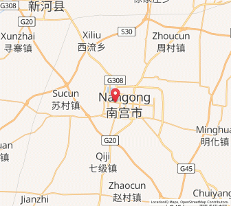 Map of Nangong, Hebei