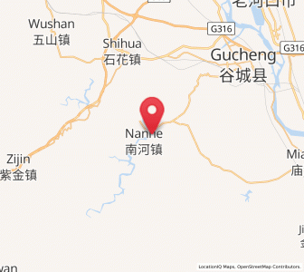 Map of Nanhe, Hubei