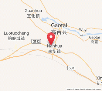 Map of Nanhua, Gansu