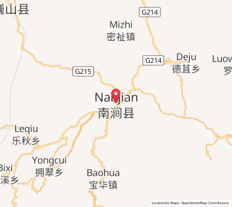 Map of Nanjian, Yunnan