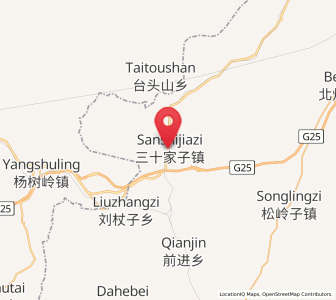 Map of Nanjie, Liaoning